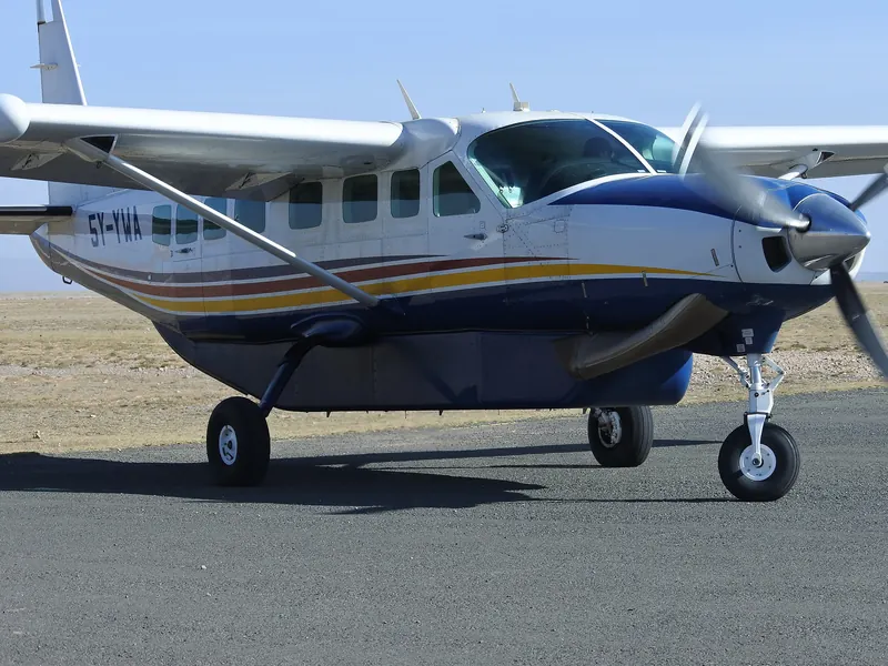 Light aircraft at the Amboseli airstrip